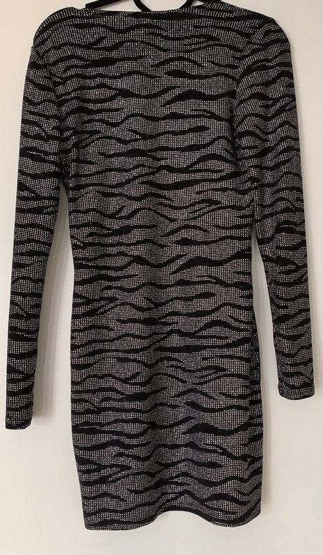 Schwarzes Kleid mit Glitzer von H&M