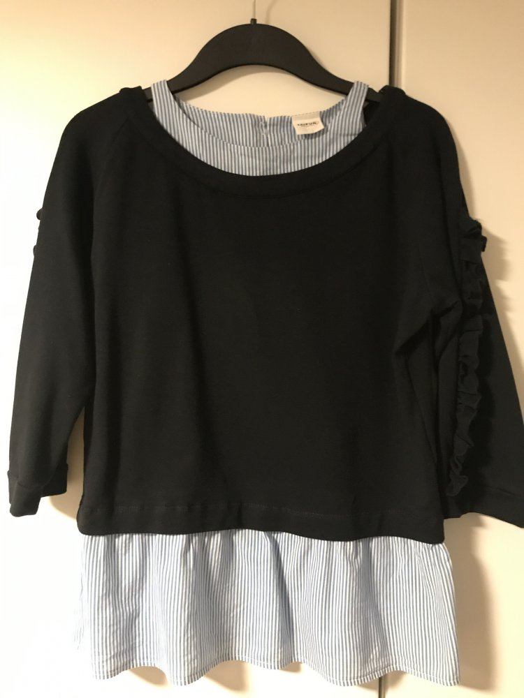 Blaue Blusen Pullover Kombi von Taifun