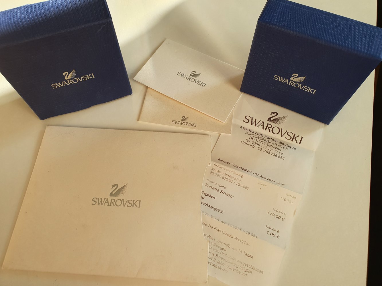 Swarovski Alana Herz Kette rhodiniert 