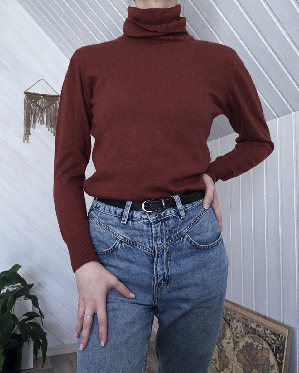 Rollkragenpullover 75% Cashmere 25% Seide Gr.38-40