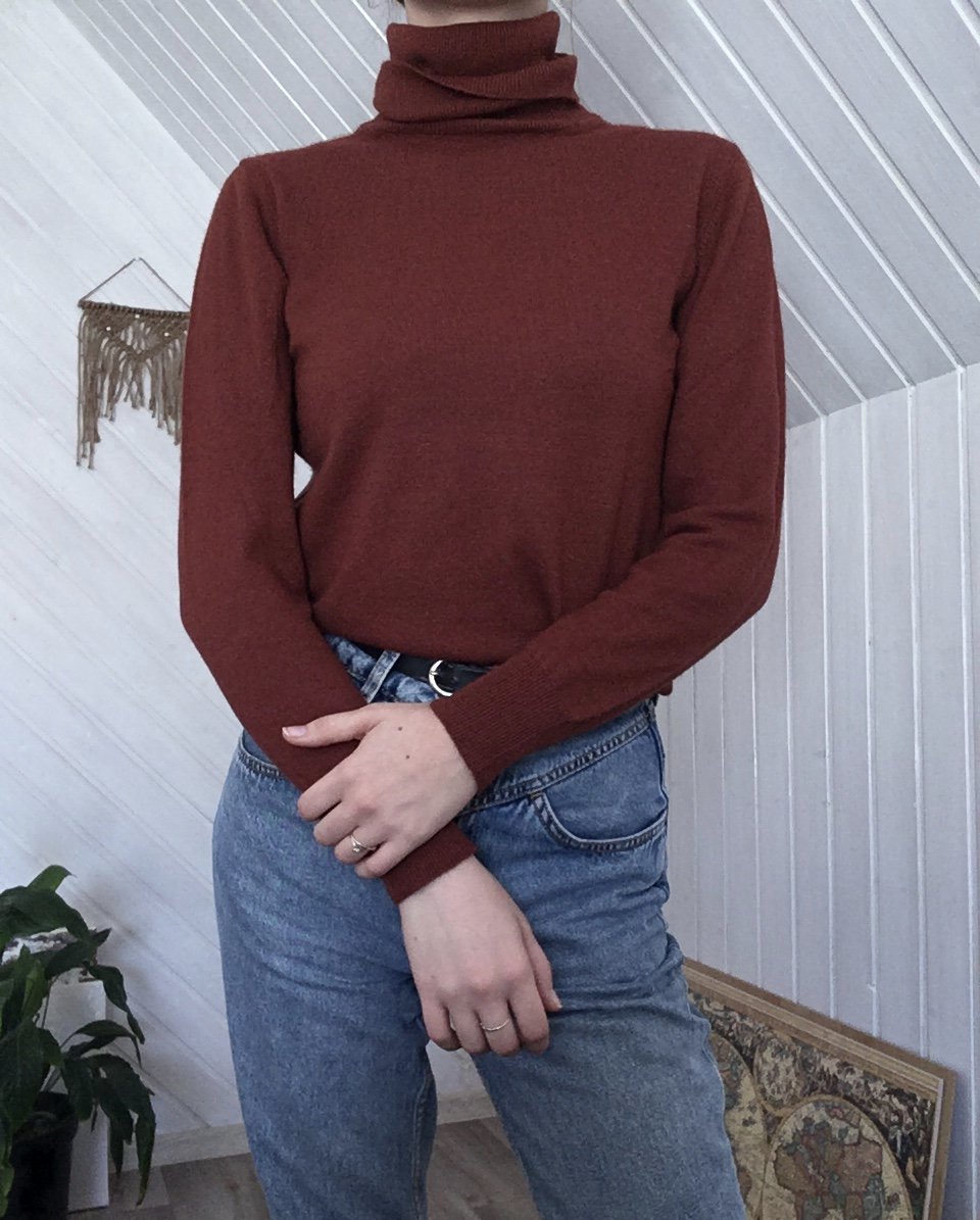 Rollkragenpullover 75% Cashmere 25% Seide Gr.38-40