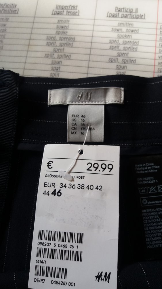 H&M Damen marineblauer Rock Gr.46 