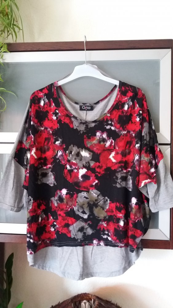 Benotti Damen Bunte Fledermaus Schnitt Bluse Gr.42 