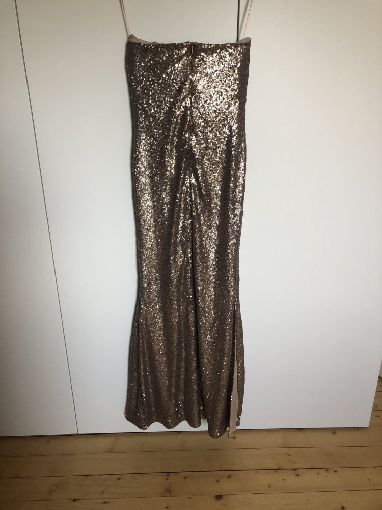 Goldenes Abendkleid Miss Parisienne Pailletten