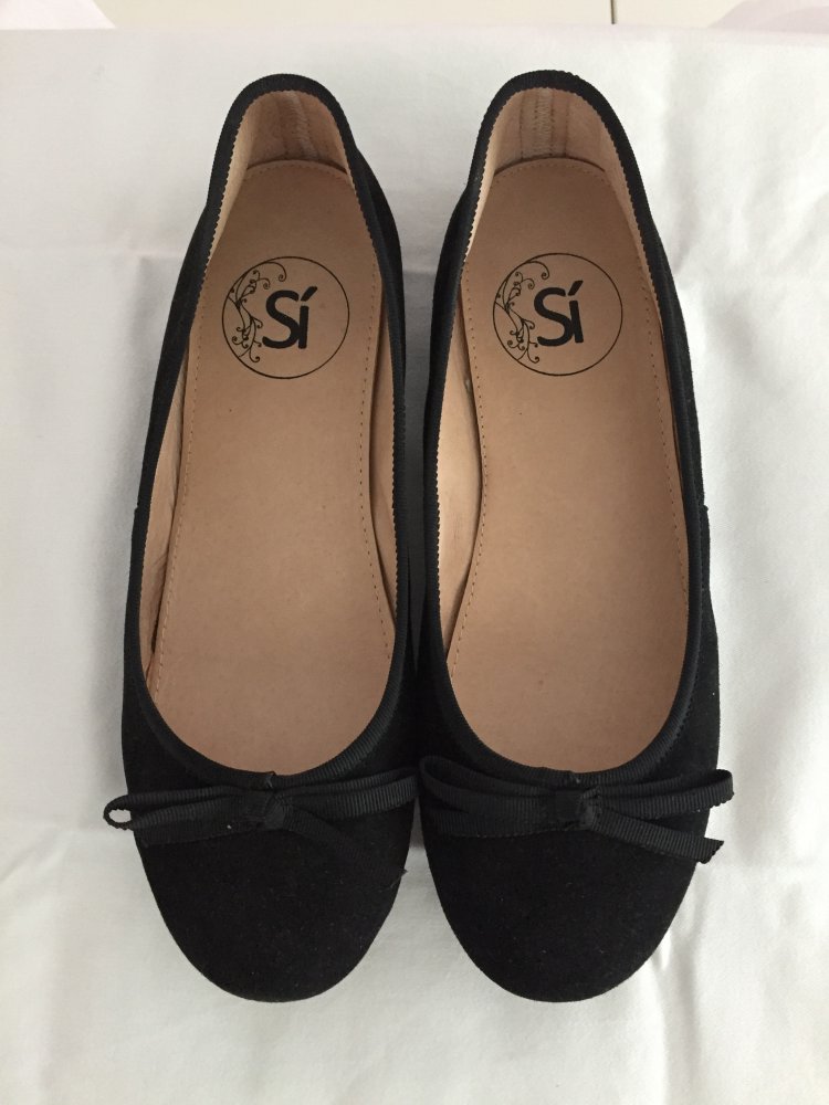 Ballerina, Si Barcelona, Veloursleder, schwarz, Gr. 37