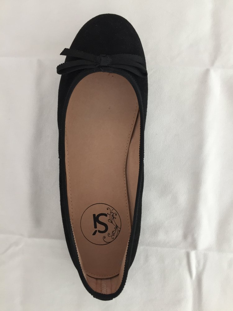 Ballerina, Si Barcelona, Veloursleder, schwarz, Gr. 37