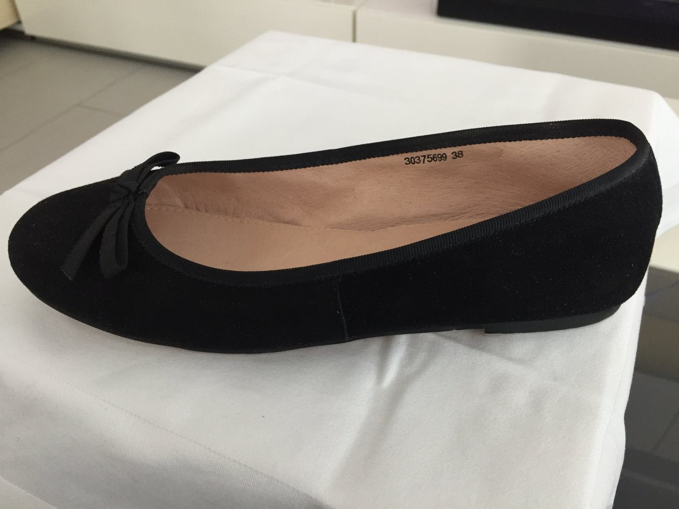 Ballerina, Si Barcelona, Veloursleder, schwarz, Gr. 37