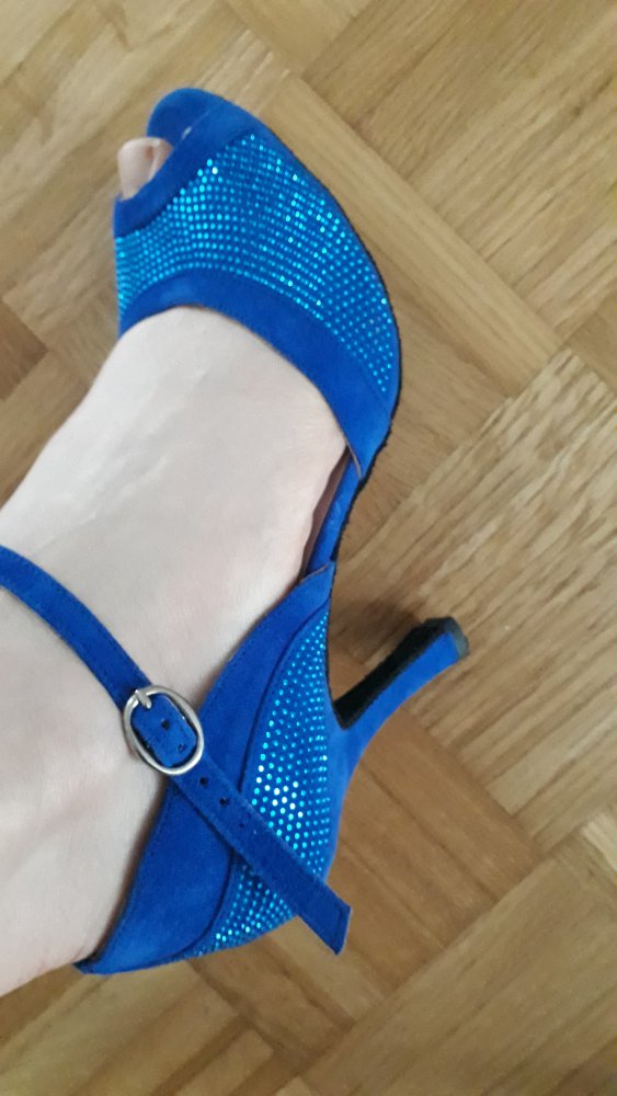 Elegante Latin Tanzschuhe blau