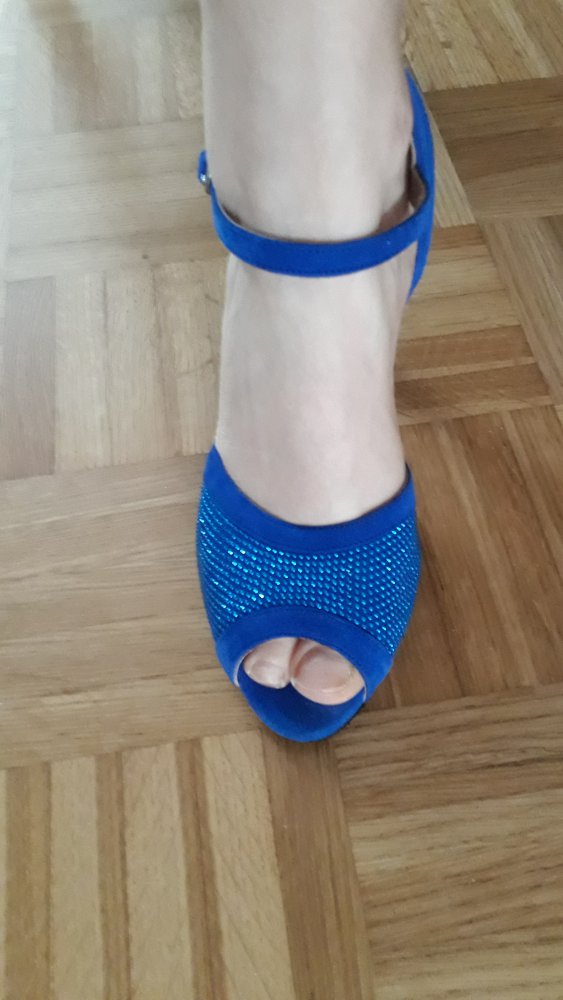 Elegante Latin Tanzschuhe blau