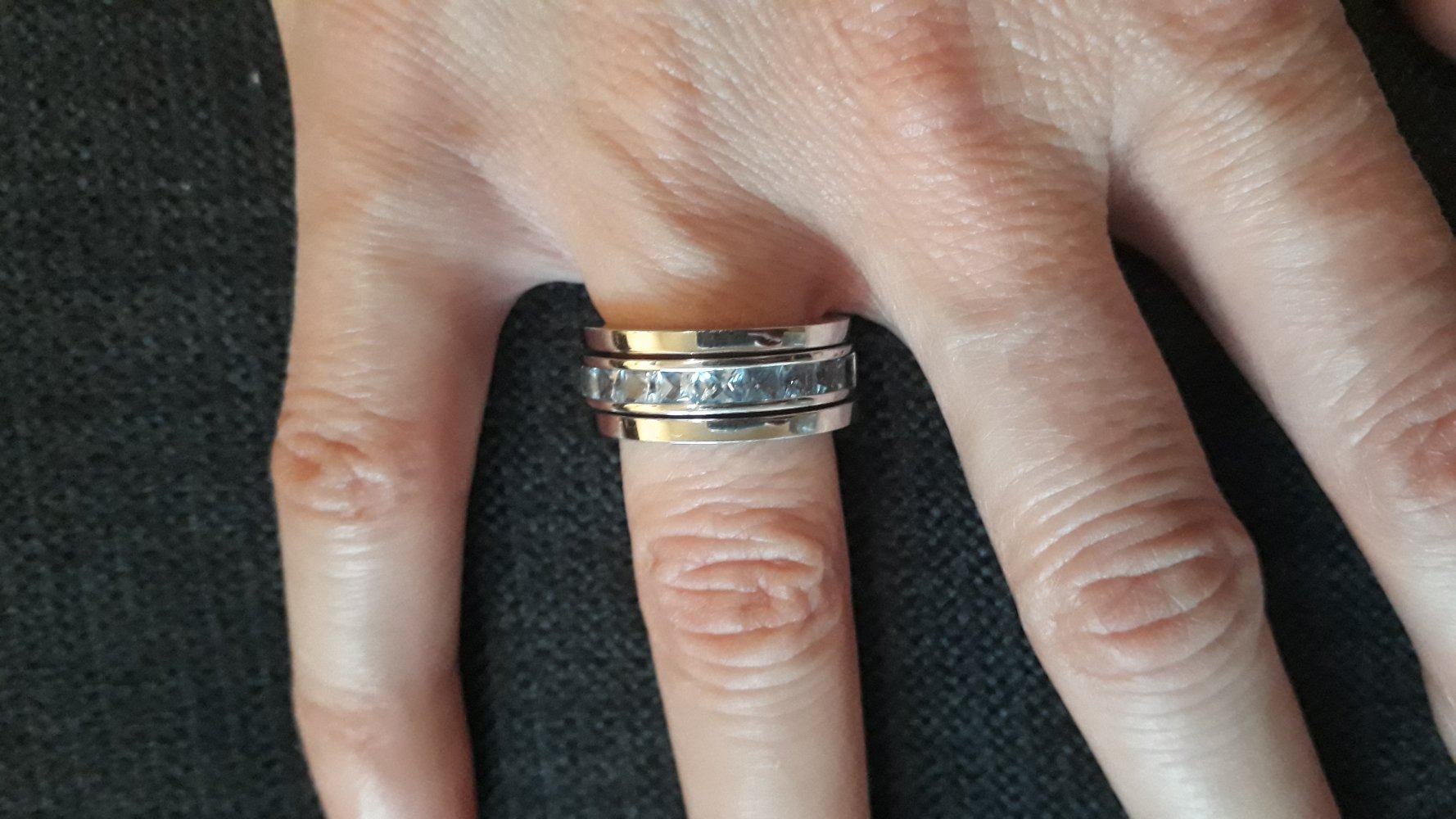 Dreiteiliger Fingerring