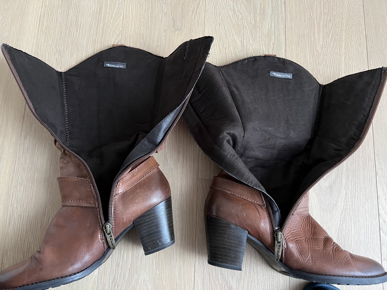Tamaris Leder Stiefel Cognac Größe 37