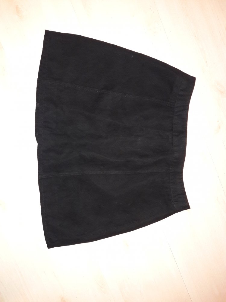 Sexy Mini-Rock, super Mini mit Reißverschluss Velour tiefschwarz