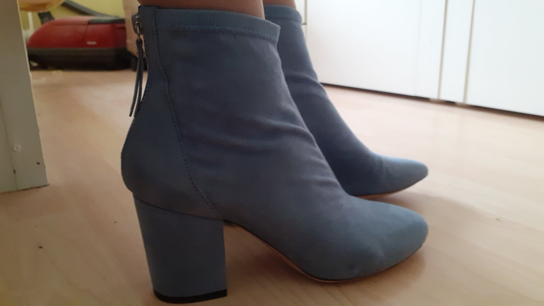Stiefelette hellblau