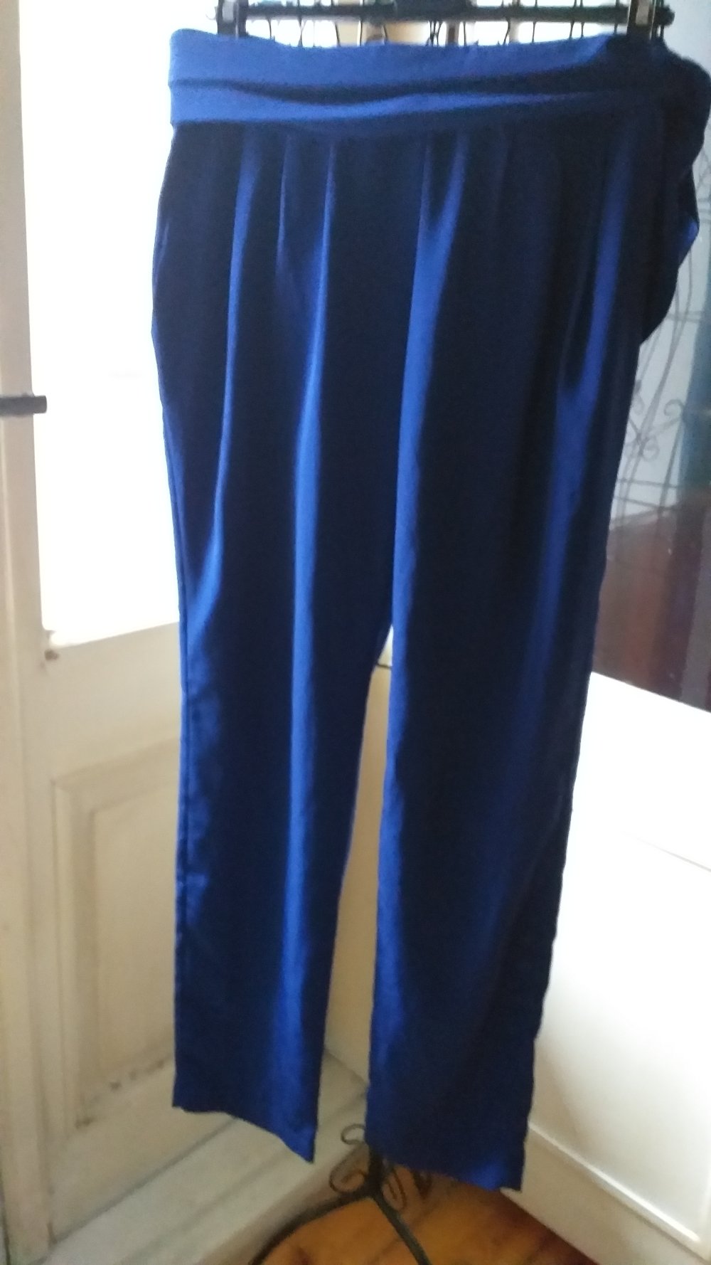 MNG Collection Bundfaltenhose blau L
