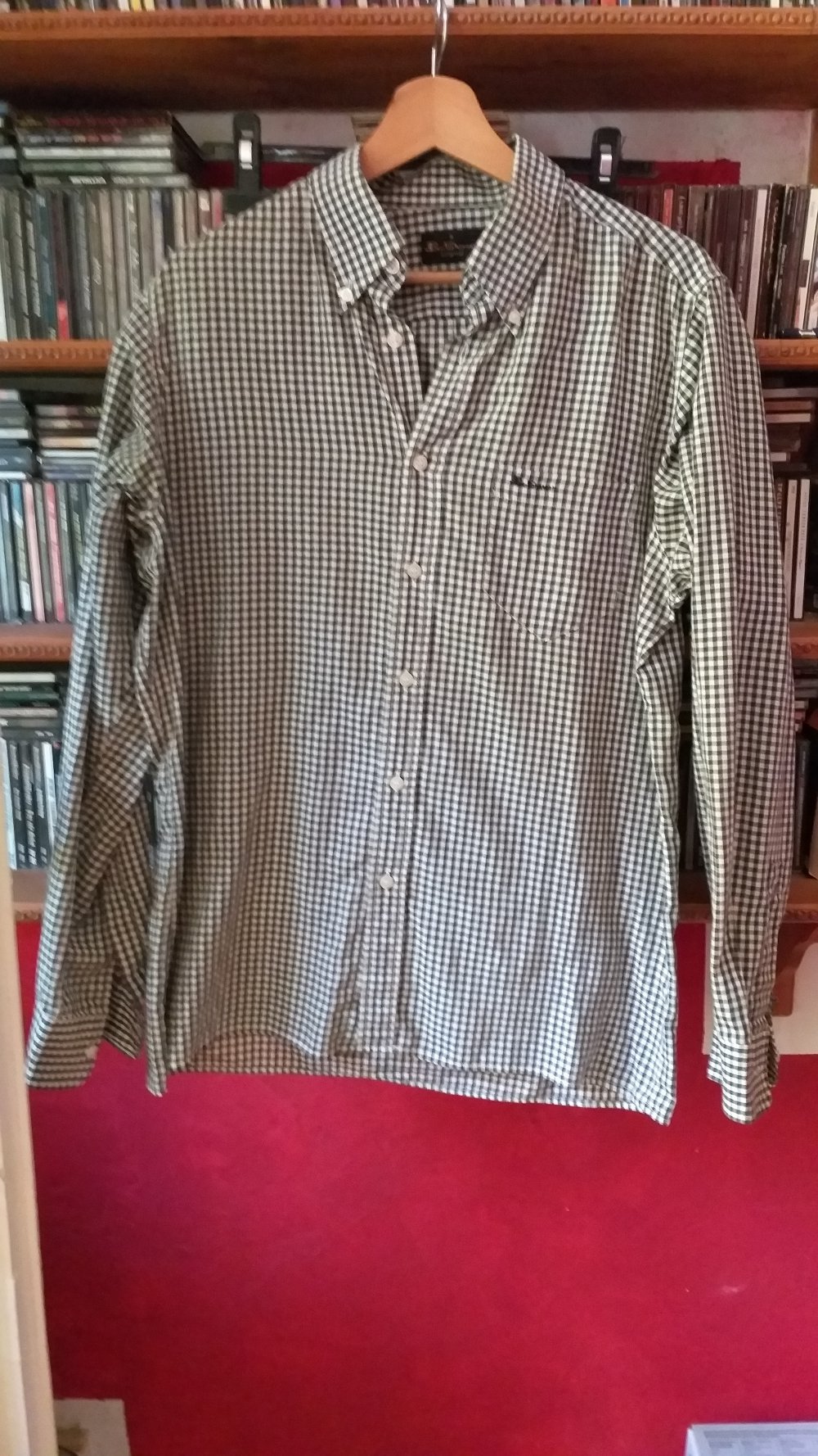 Ben Sherman langarm Hemd karriert-M- wie neu