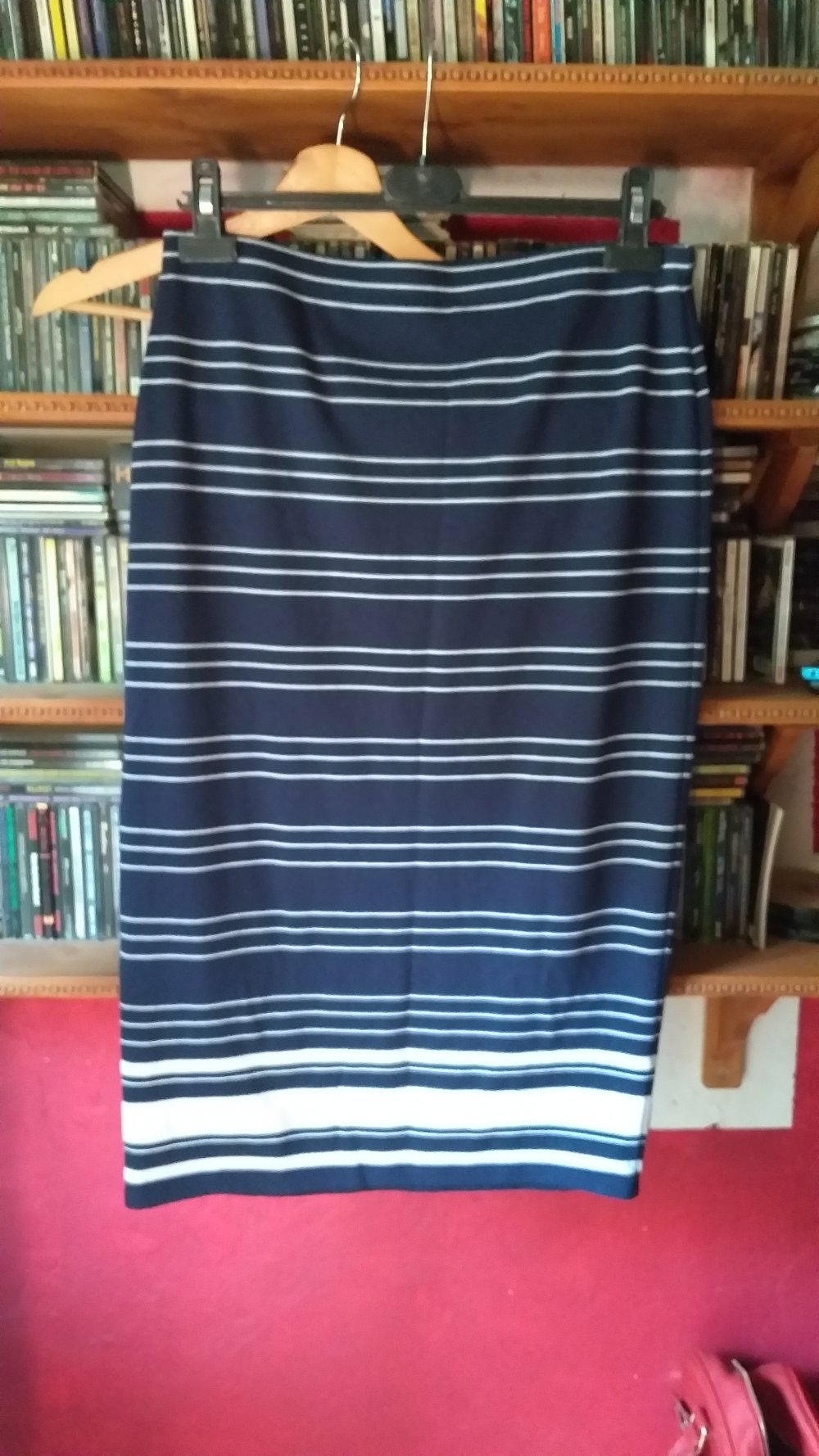 gestreifer wadenlanger Rock M