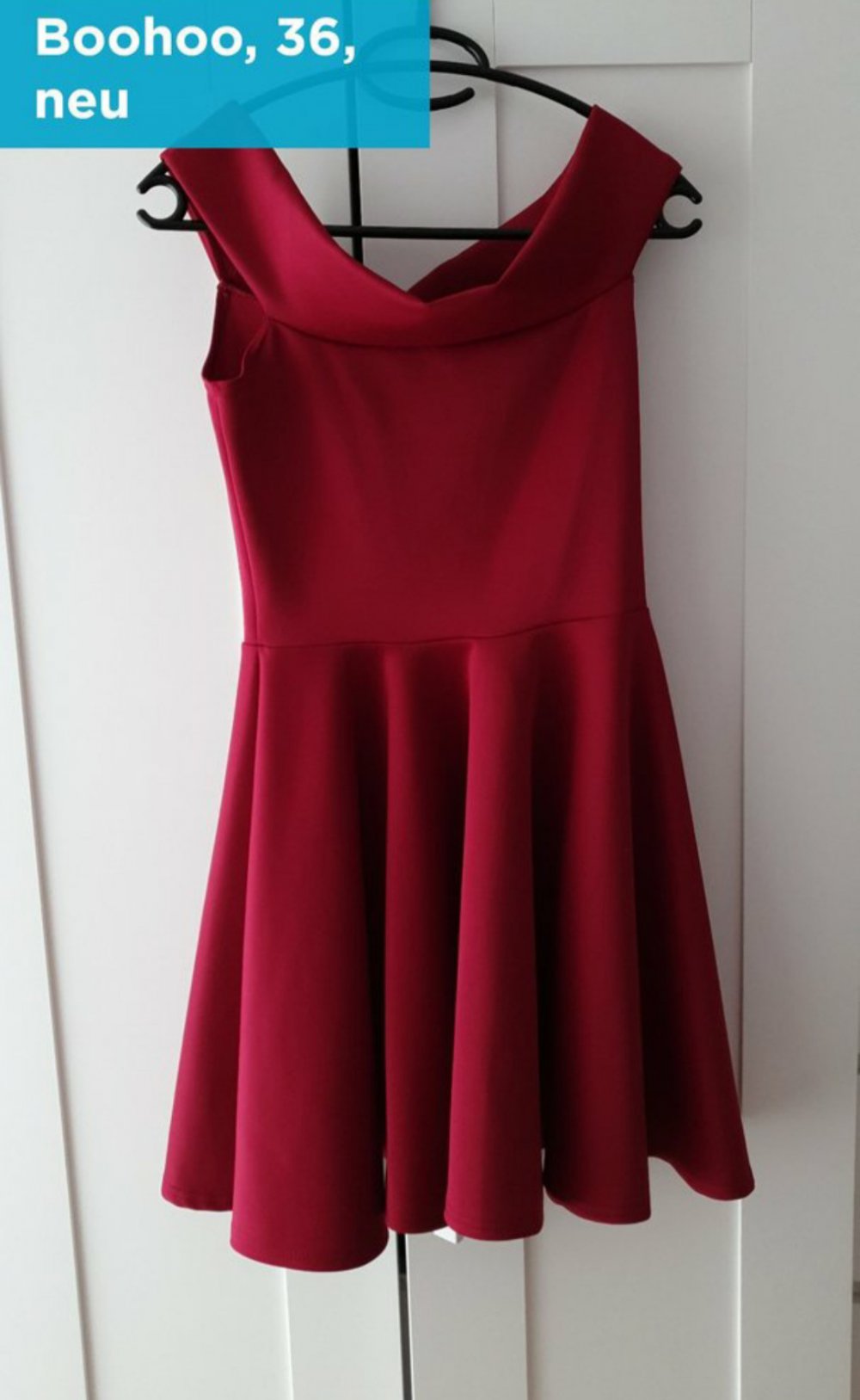 Rotes Kleid von Boohoo Grösse 36 NEU