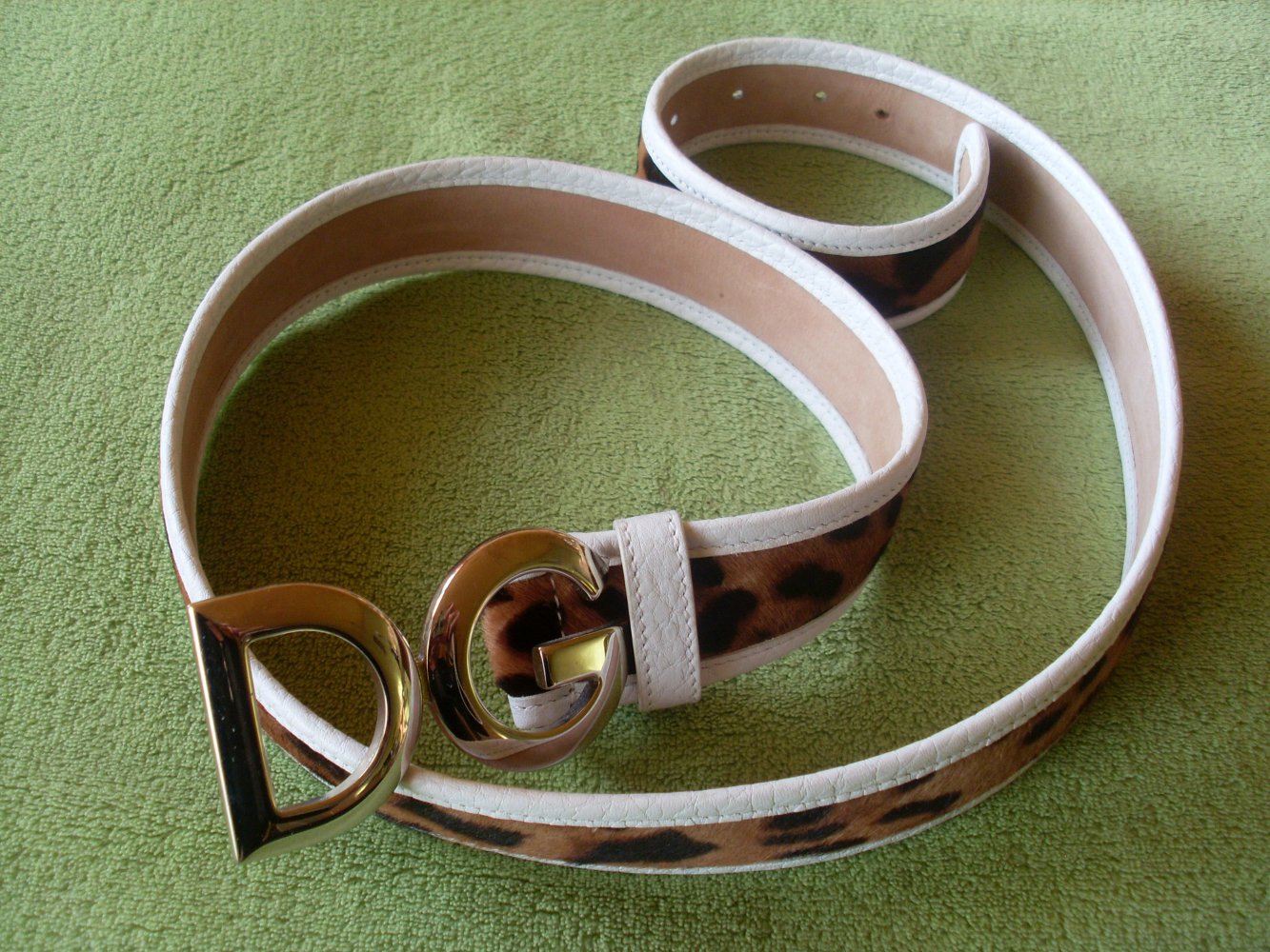  Original Damen Gürtel von D&G mit Leoparden Print