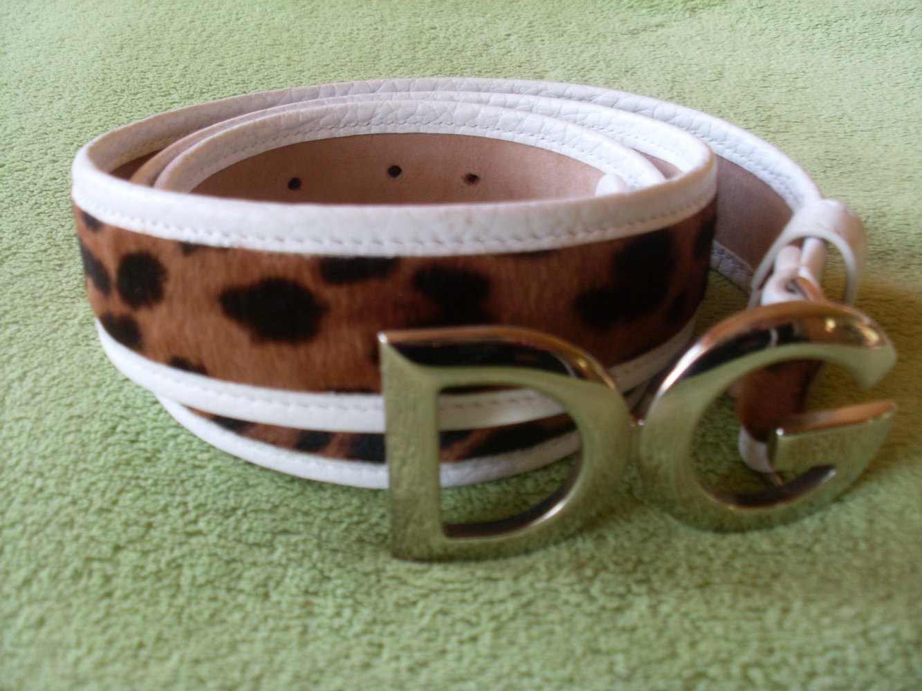  Original Damen Gürtel von D&G mit Leoparden Print