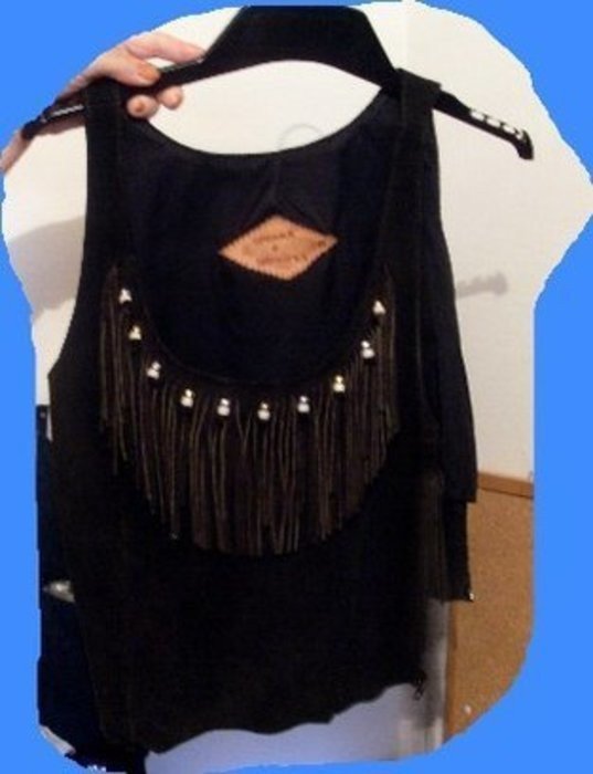 Western und Country Leder Fransenbluse von Stars&Stripes