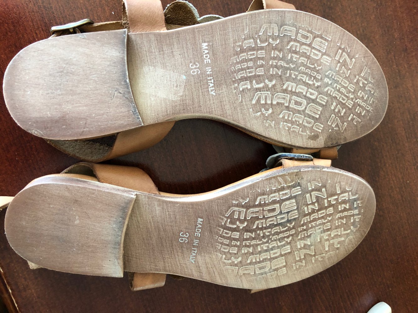 Sandalen metallic leder