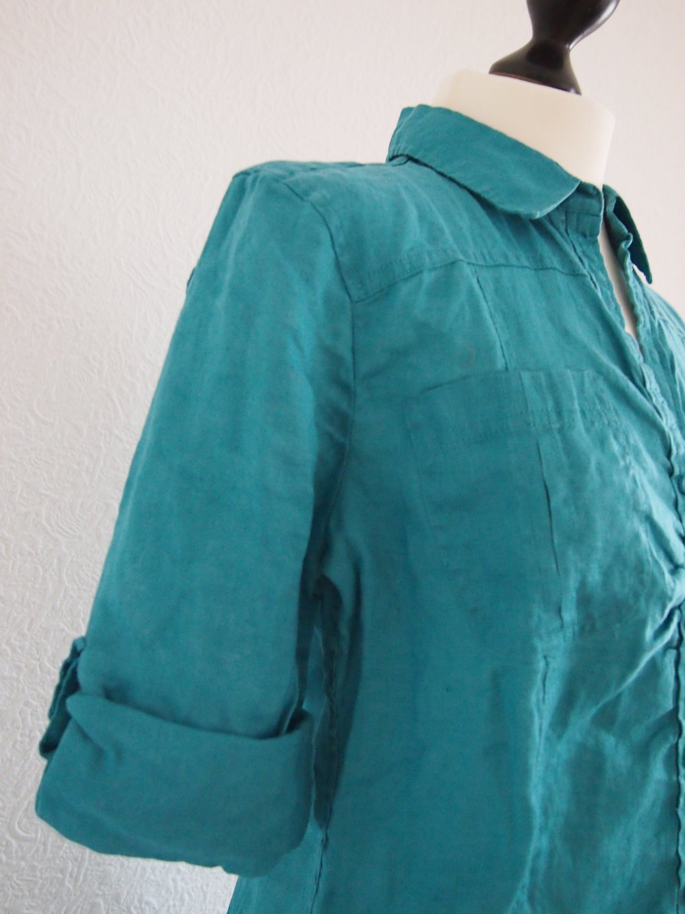 Tom Tailor Linen Bluse Mintgrün, Gr. 40