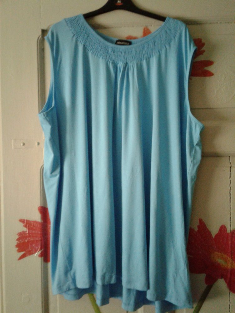 MIAMODA Longtop mit Raffung Türkis gr. 62 Neu !!!