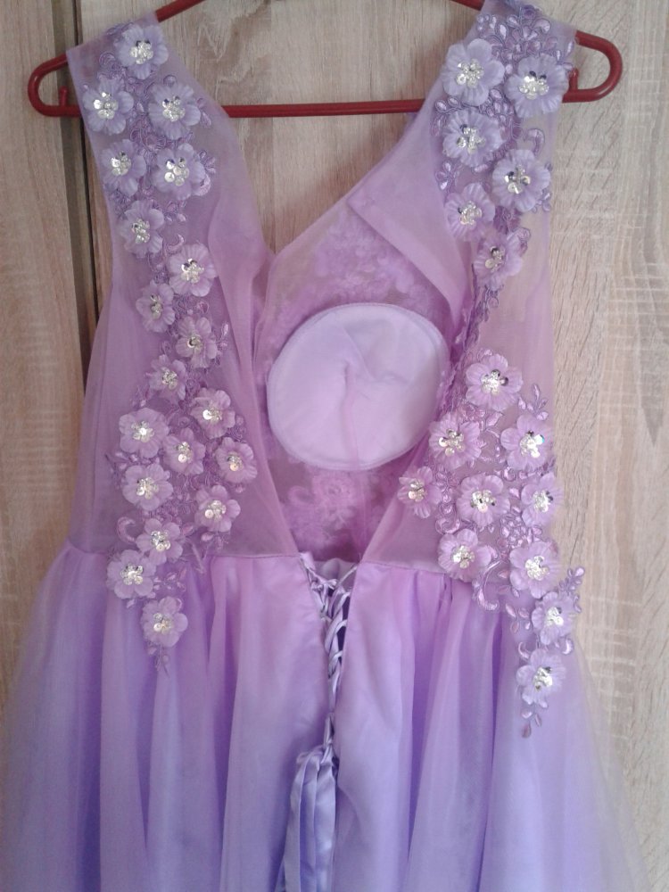 Süßes Prom Kurz Lila Kleid gr .42