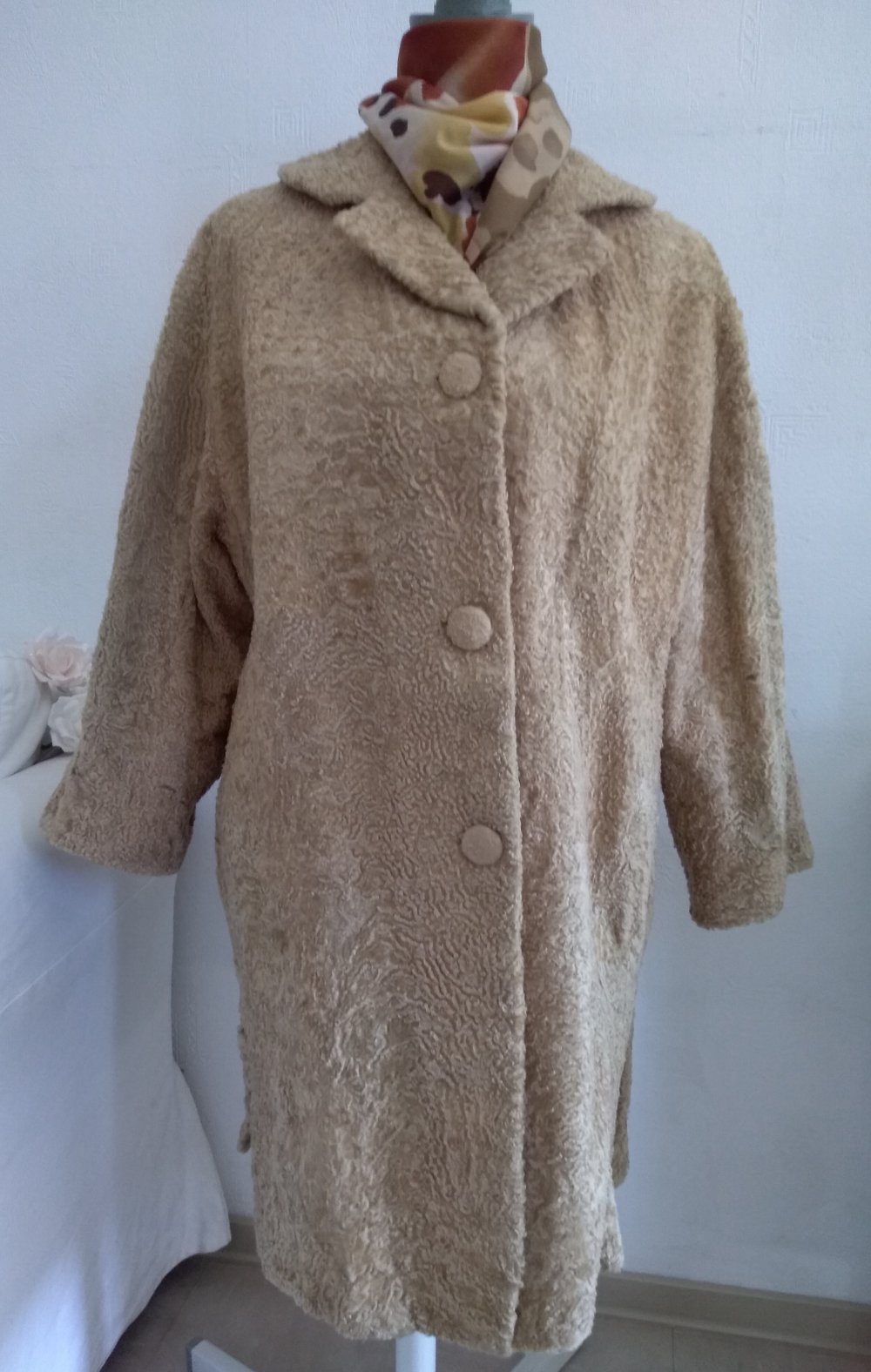 Persianer goldfarben Damenmantel vintage