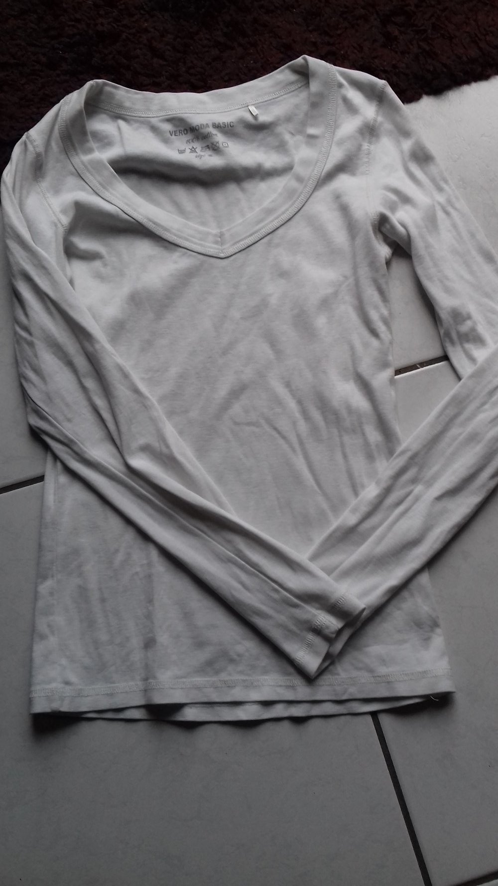 weißes Basic-Shirt von vero moda Gr. M(38) € 2,--