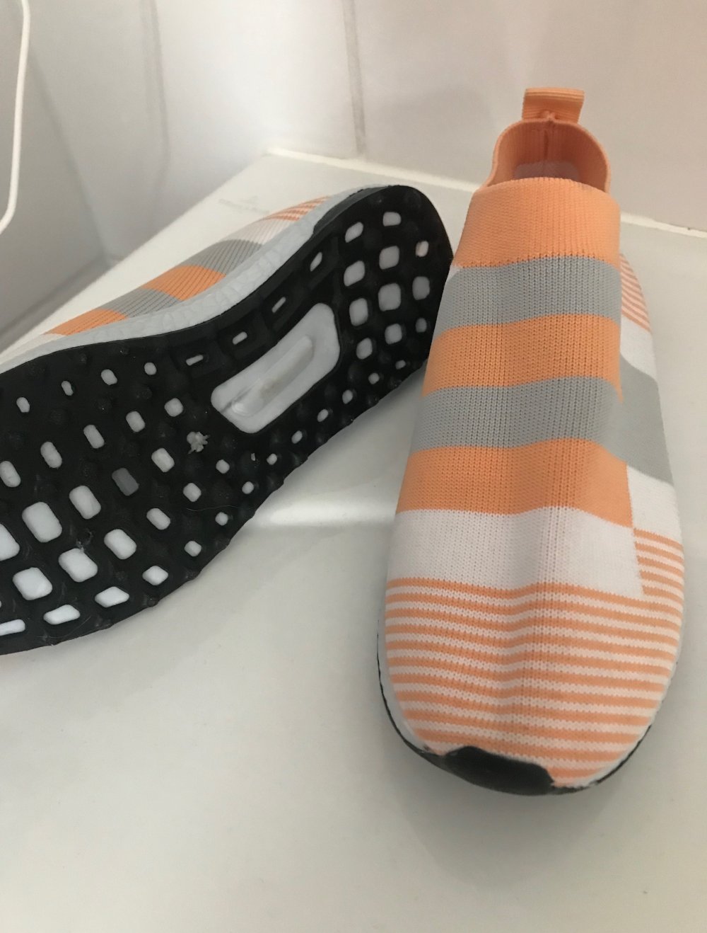 Ballerinas orange/weiss