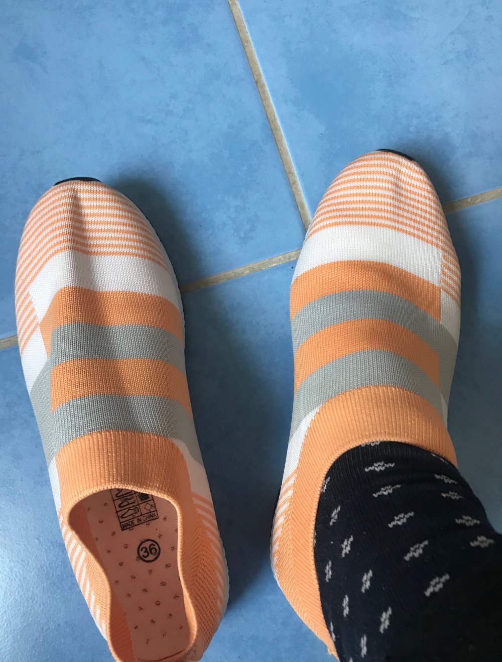 Ballerinas orange/weiss