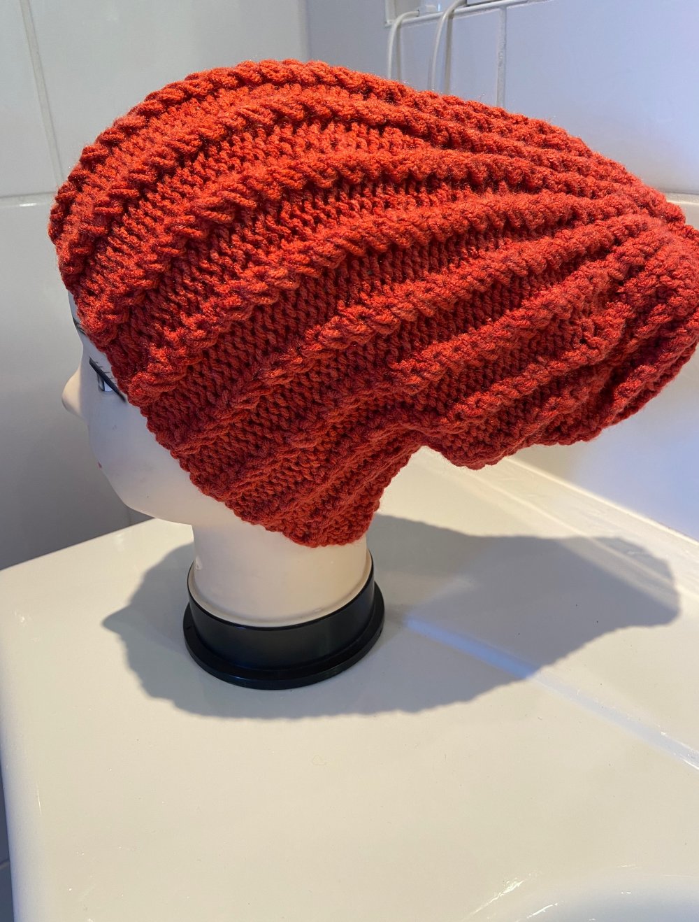 Mütze rot/braun neu