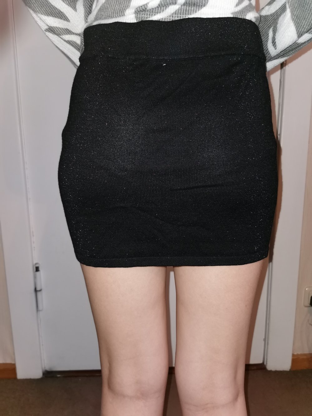 Minirock stretch mit Glitzerfäden