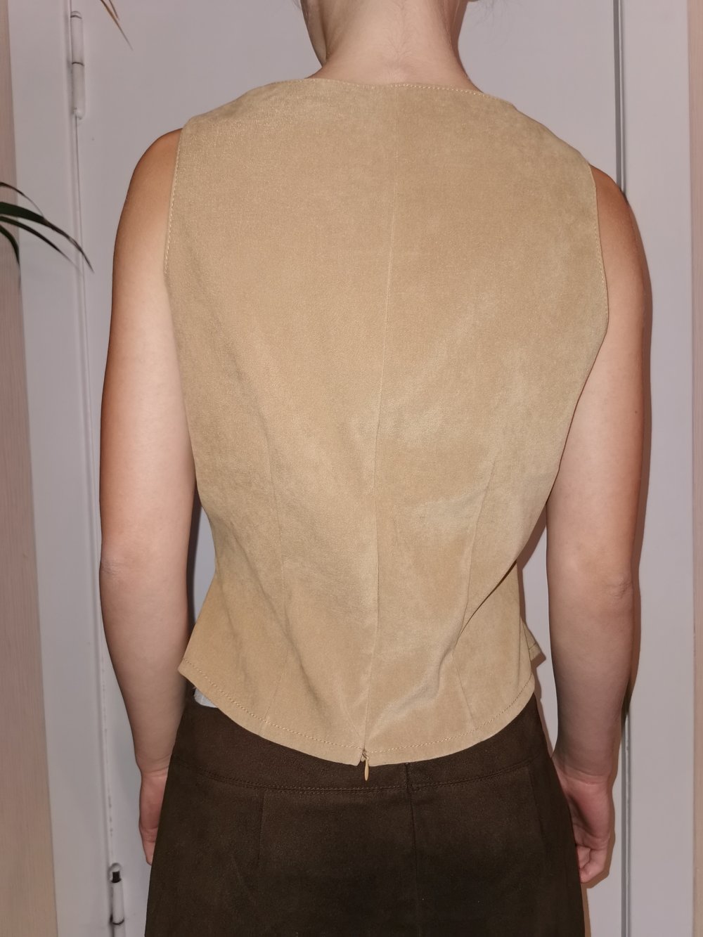 ärmelloses Oberteil aus Wildlederimitat