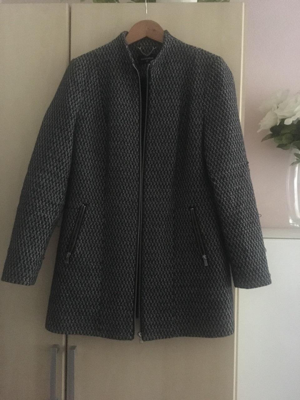 Damen Wintermantel schwarz weiß Gr. M