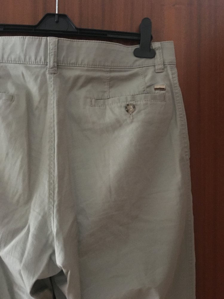 Beige Herren Stoffhose Gr. 52 