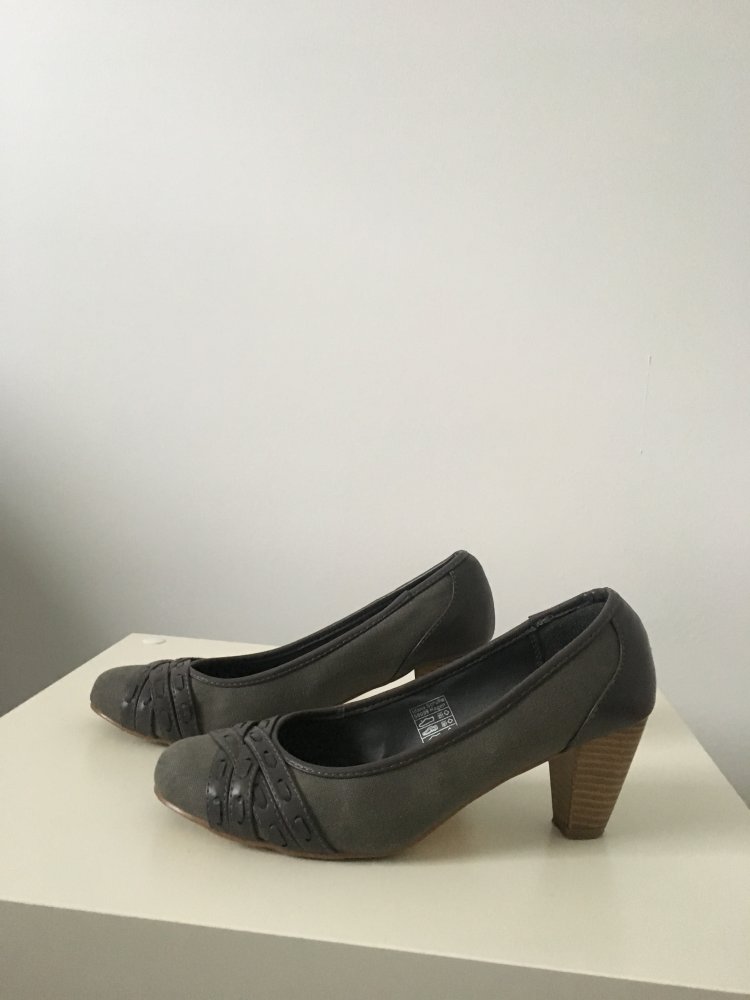 Damen Pumps Khaki Gr. 38