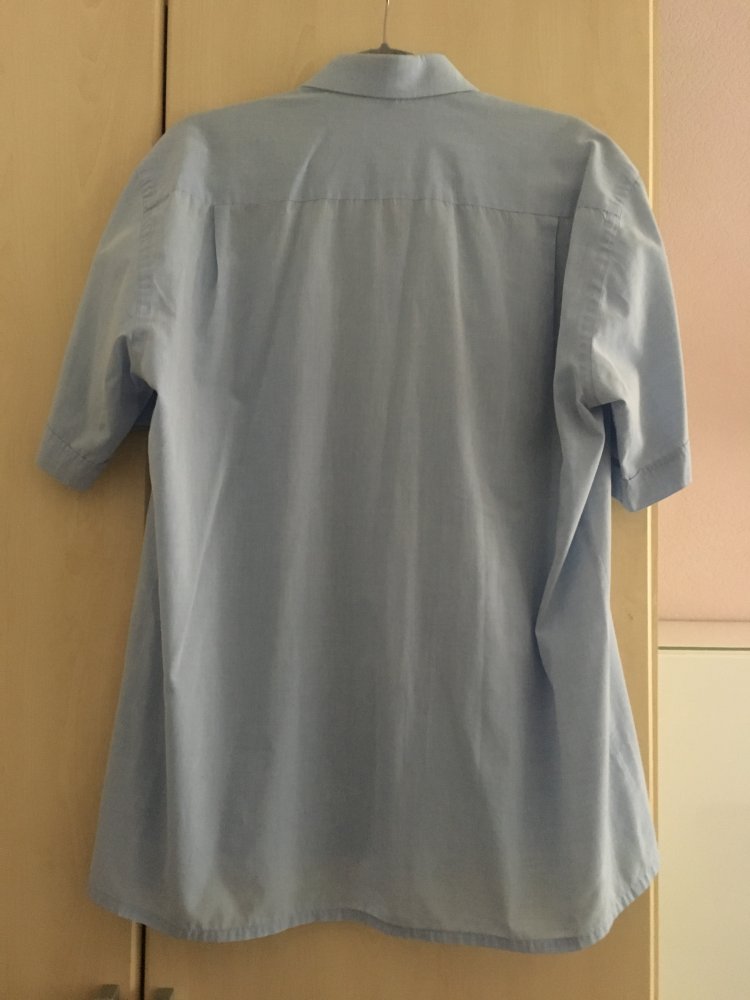 Herren Hemd kurzärmlig blau Gr. 41