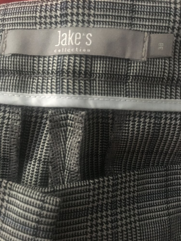 Damen Stoffhose schwarz weiß gestreift Gr. M