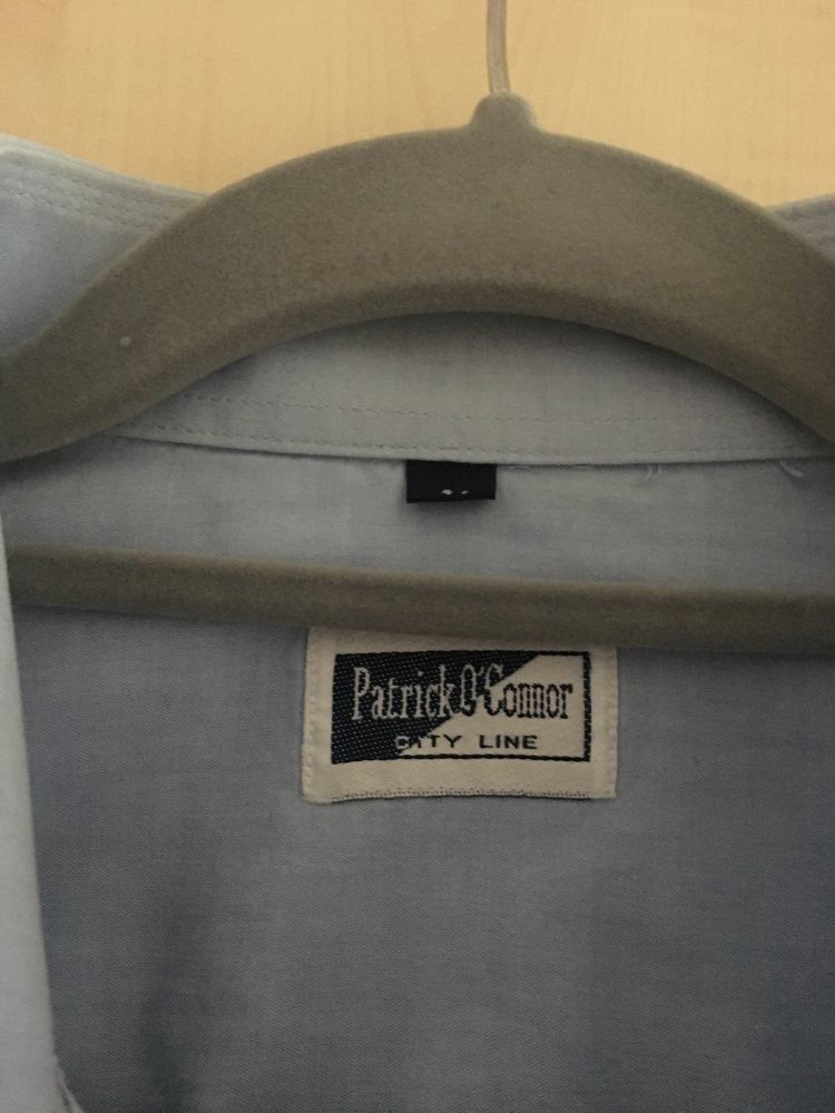 Herren Hemd kurzärmlig blau Gr. 41