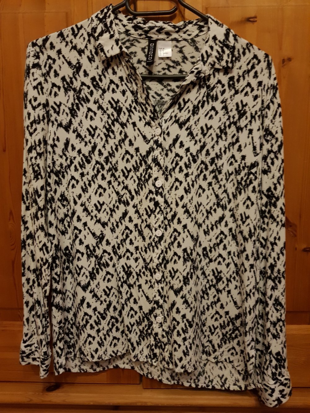 Basic-Bluse schwarz/weiß