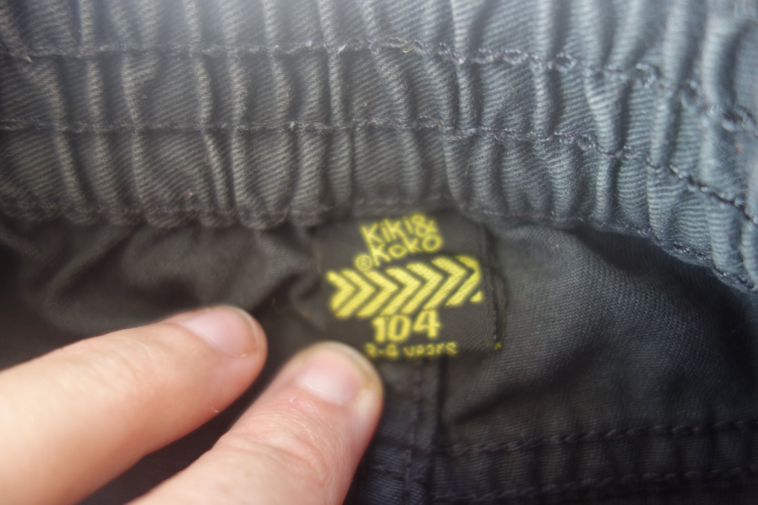 Hose schwarz 104 kiki & Koko uni 100% Baumwolle