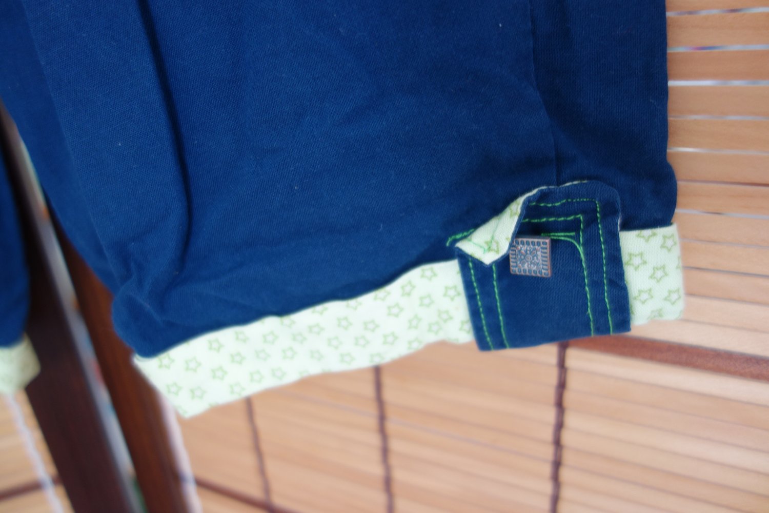 Handmade Cargoshorts 3-4Jahre Baumwolle unikat blau