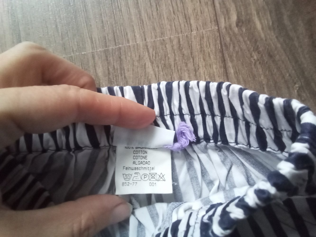 Shorts Hummelsheim 74 kurze Hose blau weiß gestreift maritim 100% Baumwolle