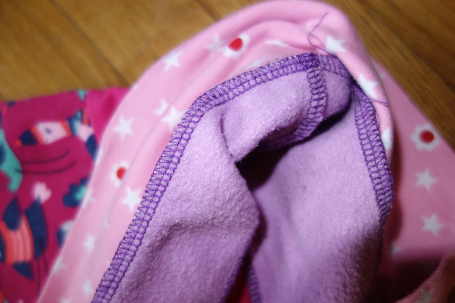 handmade Hoodie 98/104 pink flieder Eulen