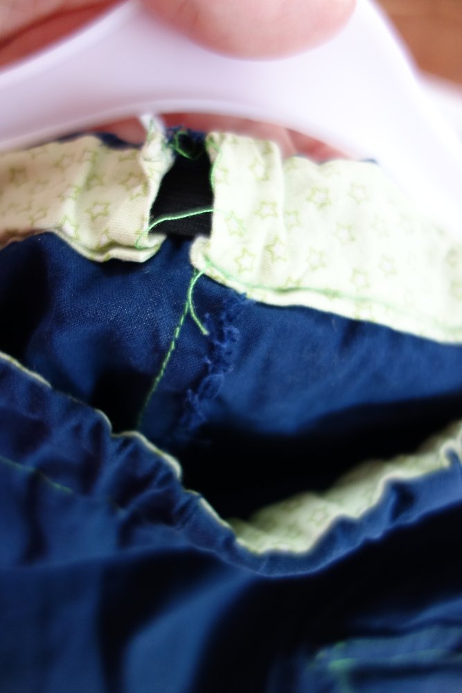 Handmade Cargoshorts 3-4Jahre Baumwolle unikat blau