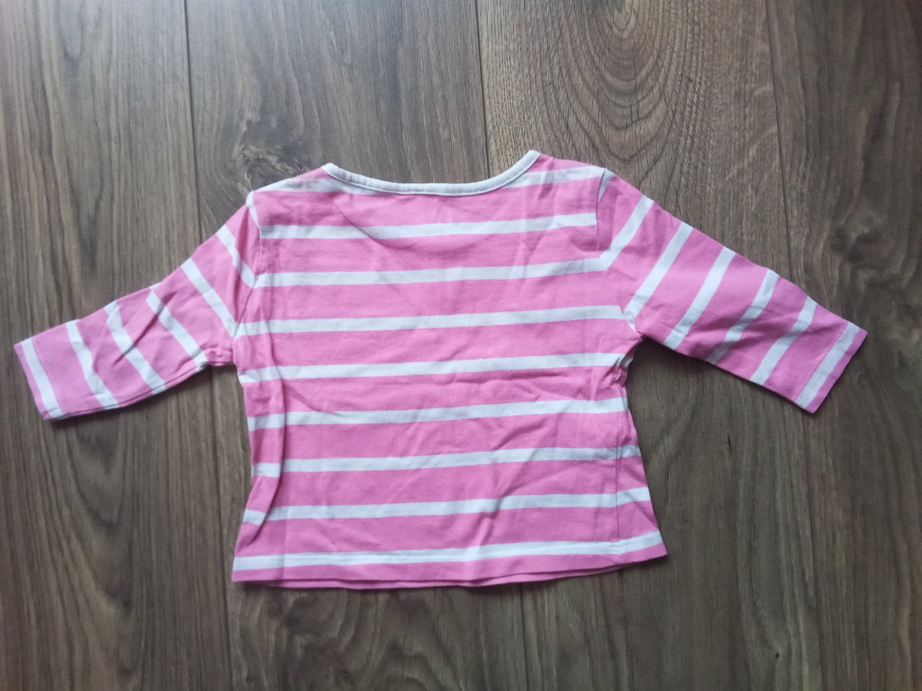 LA-Shirt pink weiß gestreift 62/68