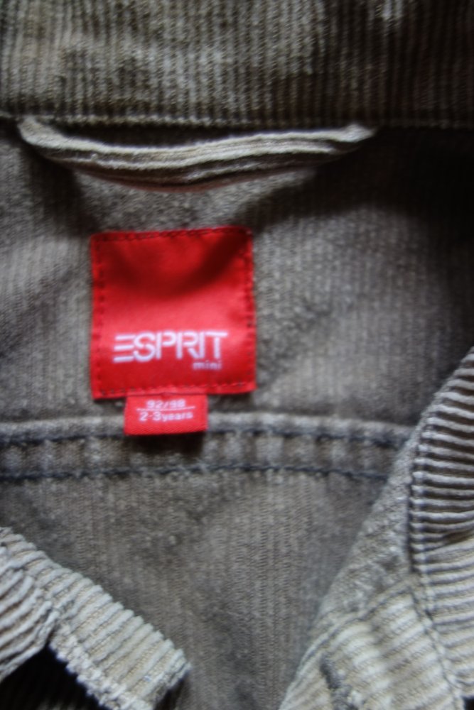 Cordjacke Esprit 92/98 beige 100% Baumwolle