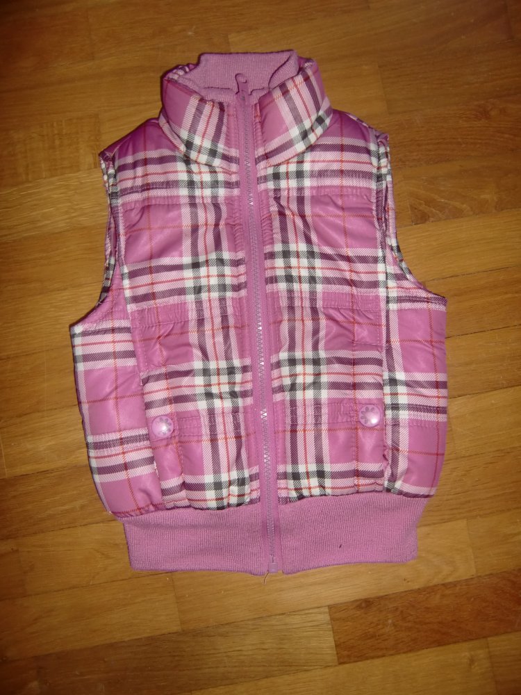 Weste pink kariert lupilu 86/92 outdoor Übergang